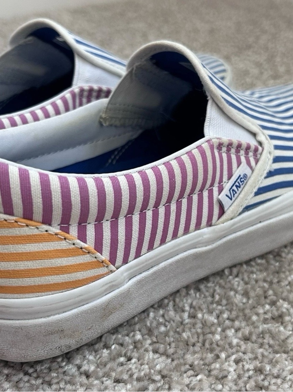 Vans Classic Slip-On Deck Club Multi Stripe Shoes Women’s 8 Men’s 6.5 - Picture 5 of 9